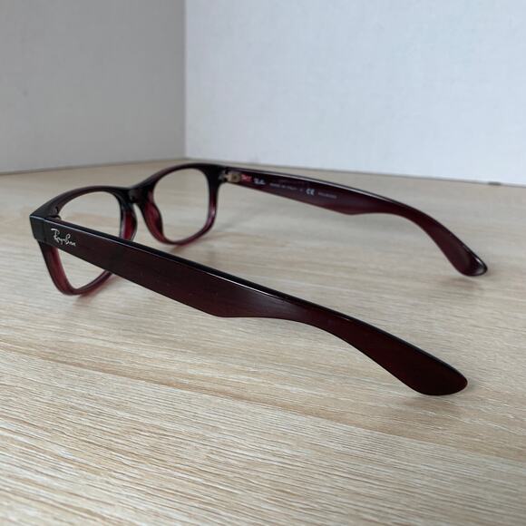 Ray-Ban RB2132 New Wayfarer 843/77 Sunglasses Dark Red RARE! Frames Only 52-18 - Picture 9 of 11
